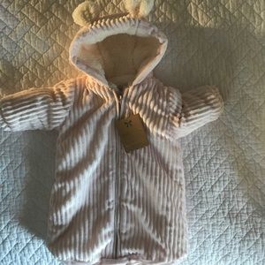 Baby girl fleece bunting